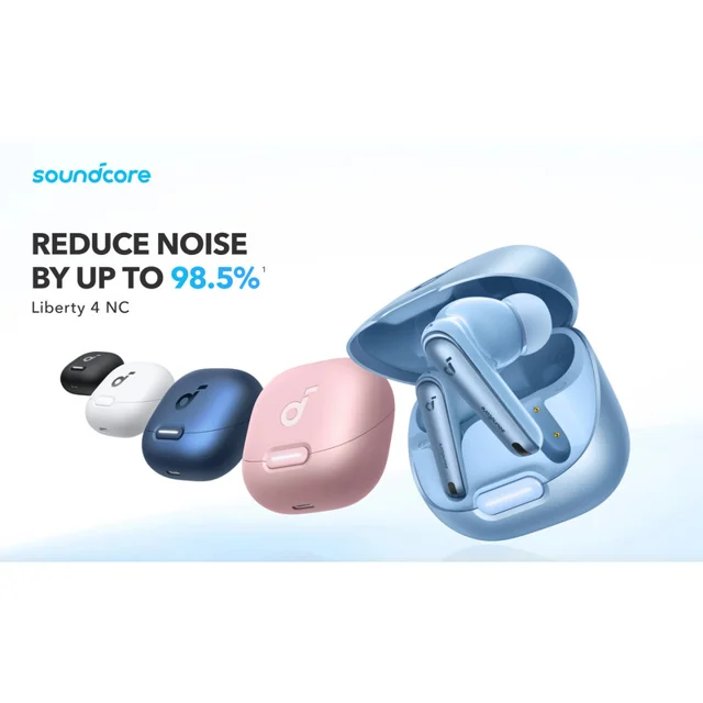 هدفون بلوتوثی انکر مدل Soundcore Liberty 4 NC با نویز کنسلینگ فعال (ANC)، درگاه شارژ USB T 102537474