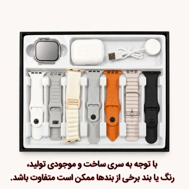 ساعت هوشمند 46 میلی متری واچ ایکس مدل 7in1 با بند سیلیکونی به همراه هدفون بلوتوثی 101727069