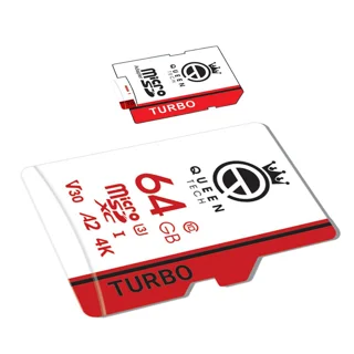 کارت حافظه MicroSDXC کوئین تک مدل TURBO-V30-A2-4K-667X کلاس 10 استاندارد U3 سرعت 100MB/S ظ 101563513