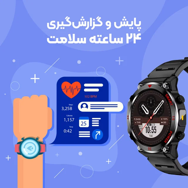 ساعت هوشمند 49 میلیمتری لونکس مدل C͏22 UItra بند سیلیکونی 101726997