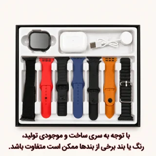 ساعت هوشمند 46 میلی متری واچ ایکس مدل 7in1 با بند سیلیکونی به همراه هدفون بلوتوثی 101727098