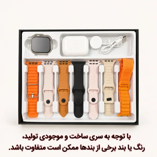 ساعت هوشمند 46 میلی متری واچ ایکس مدل 7in1 با بند سیلیکونی به همراه هدفون بلوتوثی 101727068