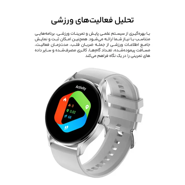 ساعت هوشمند 1.49 اینچی مدل X80 با بند سیلیکونی 101727043
