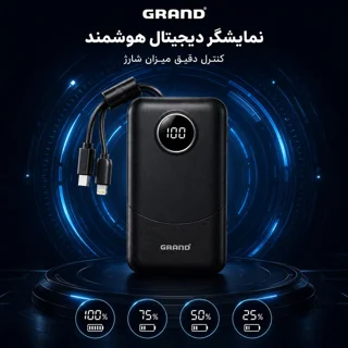 پاوربانک 22.5 وات گرند اسکای مدل GP - 216 با ظرفیت 20000 میلی‌آمپرساعت به همراه 2 کابل USB 102864176